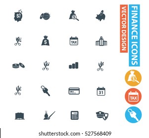 
Finance and tax icons,clean vector