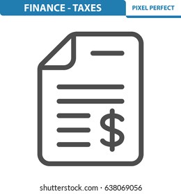 Finance - Taxes Icon. Professional, pixel perfect icons optimized for both large and small resolutions. EPS 8 format. 12x size for preview.