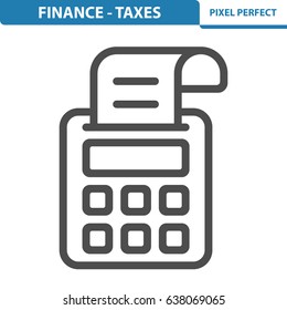 Finance - Taxes Icon. Professional, pixel perfect icons optimized for both large and small resolutions. EPS 8 format. 12x size for preview.