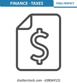 Finance - Taxes Icon. Professional, pixel perfect icons optimized for both large and small resolutions. EPS 8 format. 12x size for preview.