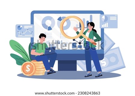 Finance team member analyzing financial data.