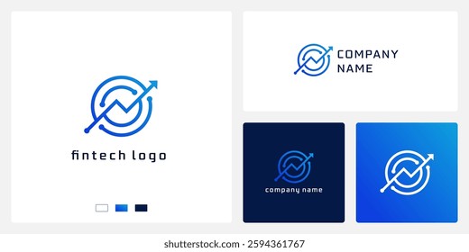 Finance tech logo design template