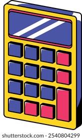 Calculadora de Tecnología financiera Ilustración de dispositivo