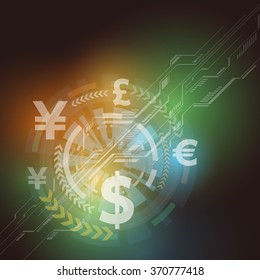 finance technology, image abstract illustration, vector