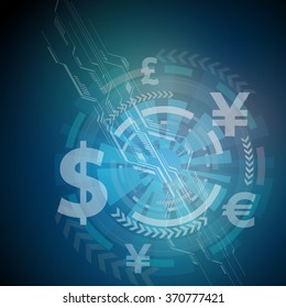 Finance Technology, Image Abstract Illustration, Vector