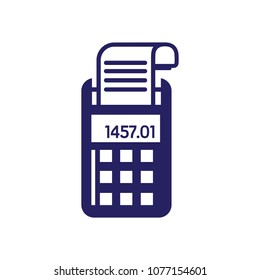 Finance, terminal paying coin vector icon