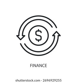 Iconos de línea delgada de finanzas. Ilustración vectorial original.