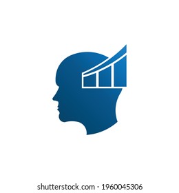 Finance Thinking Brain Imagination Logo Vector Illustration