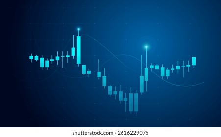 A Finance trade chart elements for up trend financial objects concepts vector, illustration