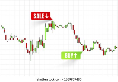 Información gráfica del operador financiero, corredor de compra y venta. Ilustración del vector