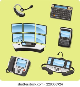 finance Trader set vector cartoon icons