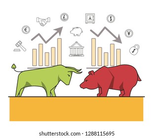 finance and trading cartoon