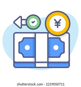 Finance, Transaction, Money Transfer, Premium quality vector illustration concept. Flat line icon symbol.
