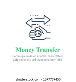 Finance transfer, send money, instant payment, financial service, fast cash loan