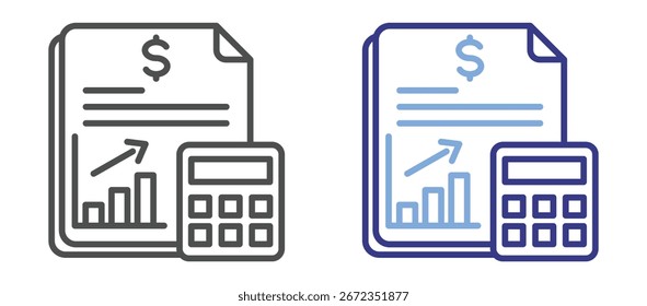 Zweifarbiges Symbolblatt finanzieren
