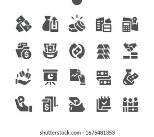 Finance UI Pixel Perfect Well-crafted Vector Solid Icons 48x48 Ready for 24x24 Grid for Web Graphics and Apps. Simple Minimal Pictogram