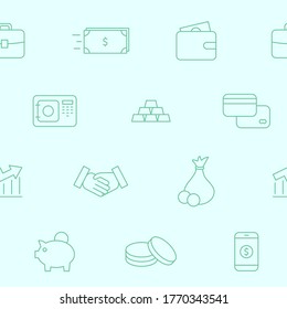 Finance - Vector background (seamless pattern) of banking services for graphic design