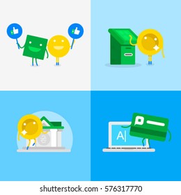 Finance vector character design. 