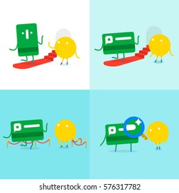 Finance vector character design. 