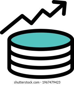 icono de la línea de clavija vectorial de finanzas