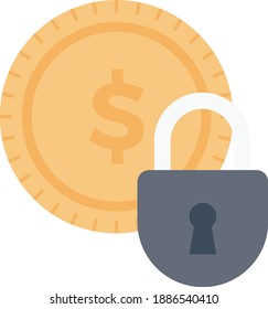 icono plano de color de vector de financiación