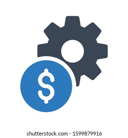 finance vector glyph color icon 