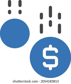 icono de color de glifo vector de financiación