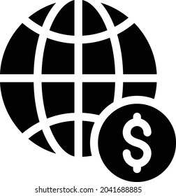 finance vector glyph flat icon