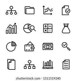 Finance vector graphics outline icons - Set 2