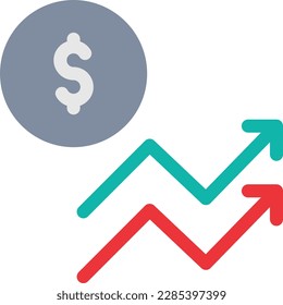 Icono del vector de finanzas de las empresas y las finanzas 