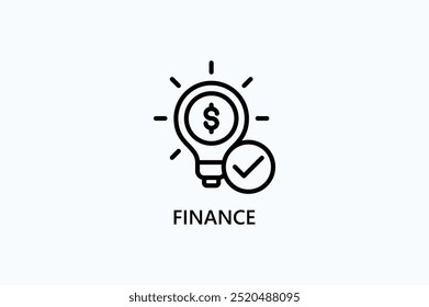 Icono de Vector de finanzas o ilustración de logotipo