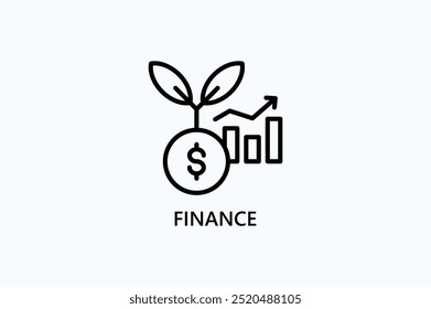 Icono de Vector de finanzas o ilustración de logotipo