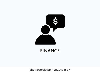 Icono de Vector de finanzas o ilustración de logotipo