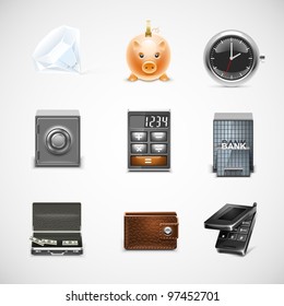 finance vector icon set