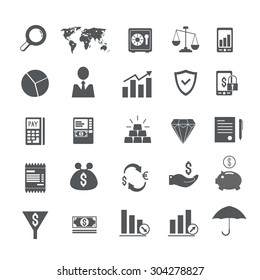 Finance vector icons set