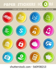 finance vector icons for user interface design
