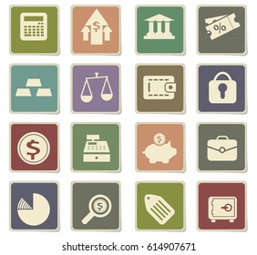 finance vector icons for user interface design