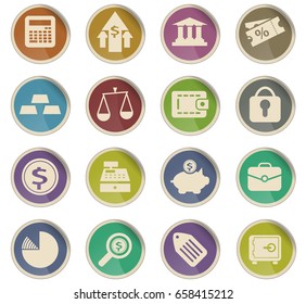 finance vector icons for user interface design