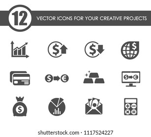 finance vector icons for your creative ideas