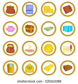 Finance vector set in cartoon style isolated on white background