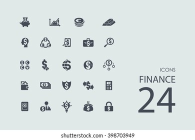 finance vector set of modern simple icons