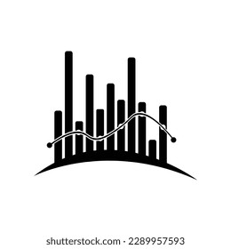 Finance waves icon. sound wave vector illustration. symbol