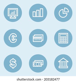Finance web icon set 1,  blue buttons