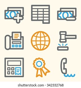 Iconos web de finanzas