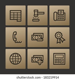 Finance web icons, buttons set
