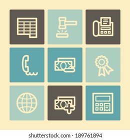 Finanz-Web-Symbole, Schaltflächen-Set
