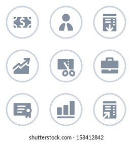 Finance web icons, circle line series