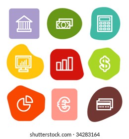Finance web icons, colour spots series