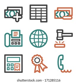 Finance web icons, contour series