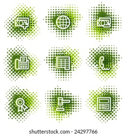 Iconos web de finanzas, serie de puntos verdes 2